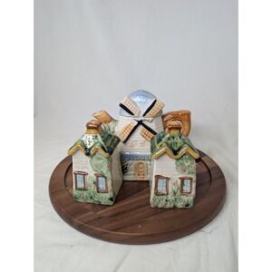 Made In‎ Japan Vintage Windmill Salt Pepper Tea Pot Set No Corks